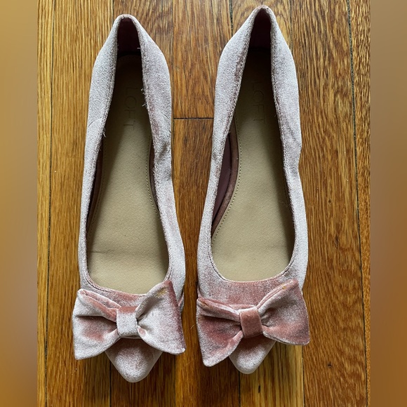 LOFT Velvet Bow Flats - Picture 2 of 7